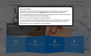 cliniquemedicalelesentier.com screenshot