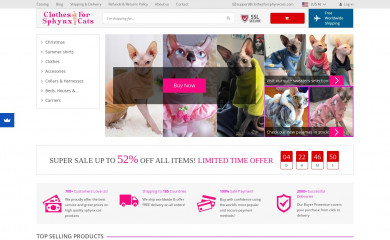 clothesforsphynxcats.com screenshot
