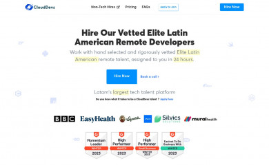 clouddevs.com screenshot