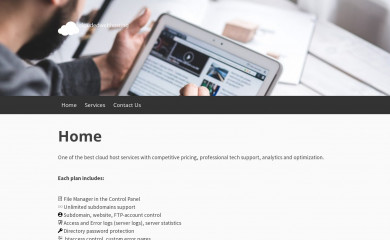 cloudedwebhosting.com screenshot