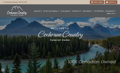 cochranecountryfuneral.com screenshot
