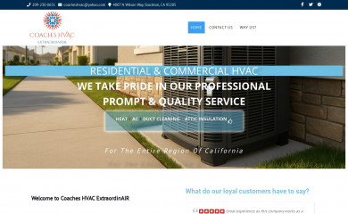 coacheshvac.com screenshot