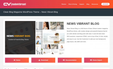 News Vibrant Blog screenshot
