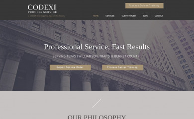 codexprocessservice.com screenshot