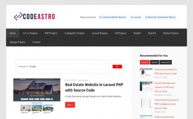 codeastro.com screenshot