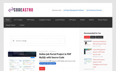codeastro.com screenshot