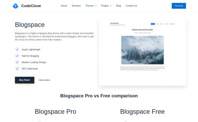 Blogspace screenshot