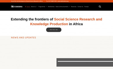 codesria.org screenshot