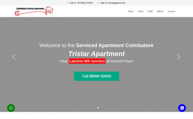 coimbatoreservicedapartments.com screenshot