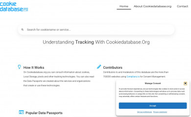 cookiedatabase.org screenshot