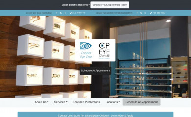 coopereyecare.com screenshot
