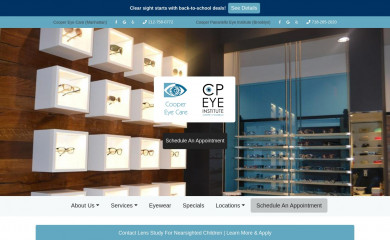 coopereyecare.com screenshot