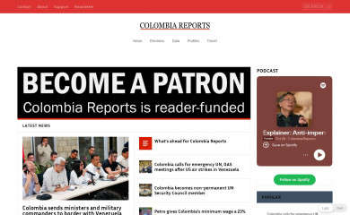 colombiareports.com screenshot