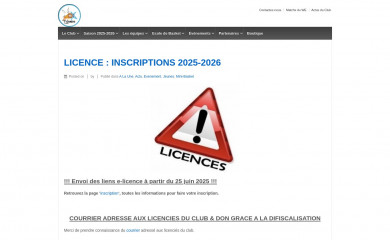 colomiersbasket.fr screenshot