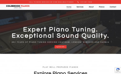 colebrookpianos.com screenshot
