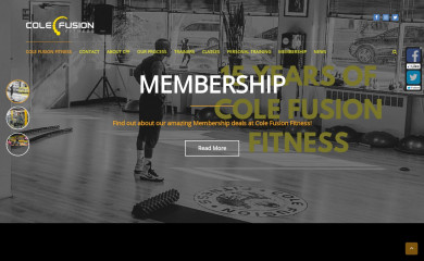 colefusionfitness.com screenshot