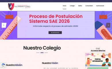 colegioalejandroflores.cl screenshot