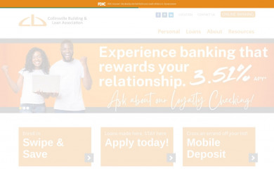 collinsvillebuildingandloan.com screenshot