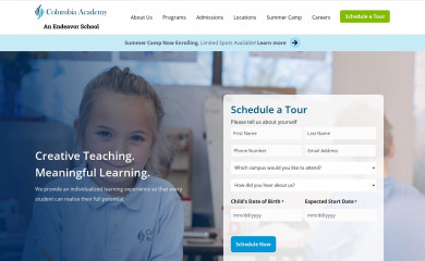 columbiaacademy.com screenshot
