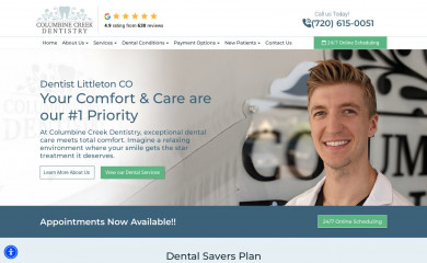 columbinecreekdentistry.com screenshot