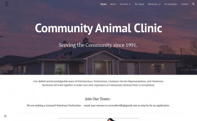 communityanimalclinic.net screenshot