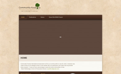 communityforestryinternational.org screenshot