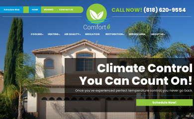 comfort1hvac.com screenshot