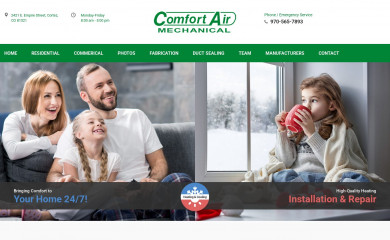 comfortair.co screenshot
