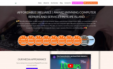 computerrepairshopeisland.com.au screenshot