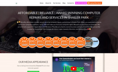 computerrepairsshailerpark.com.au screenshot