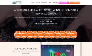 computerrepairszillmere.com.au screenshot