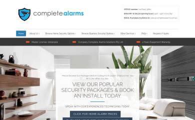 completealarms.com.au screenshot