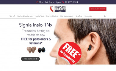 completehearingcare.com.au screenshot
