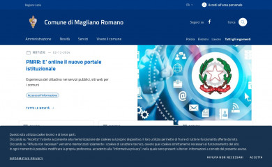 comunedimaglianoromano.it screenshot