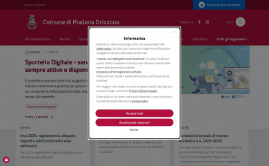 comunepiadenadrizzona.cr.it screenshot
