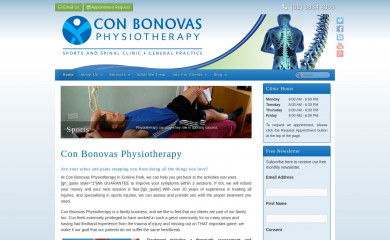 conbonovasphysio.com.au screenshot