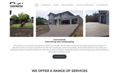 concreated.com.au screenshot