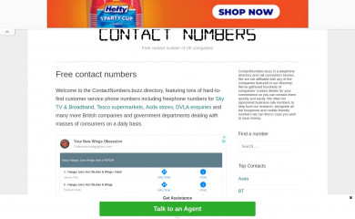 contactnumbers.buzz screenshot