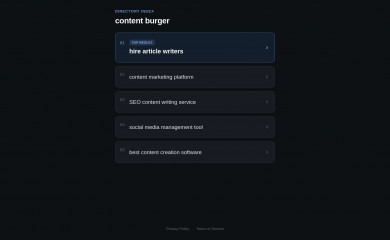 contentburger.io screenshot