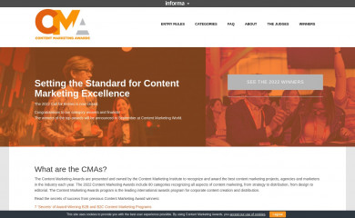 contentmarketingawards.com screenshot