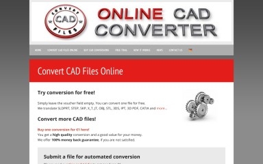 convertcadfiles.com screenshot