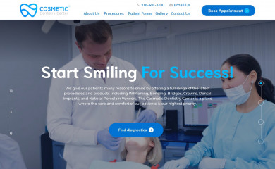 cosmeticdentistrycenter.com screenshot