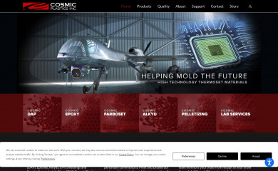 cosmicplastics.com screenshot