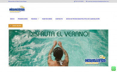 costaalegresuites.com screenshot