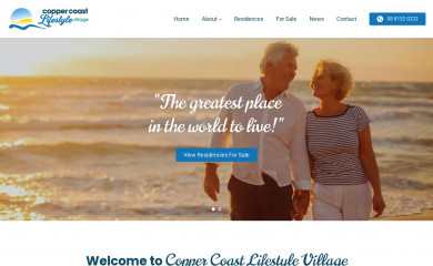 coppercoastlifestylevillage.com.au screenshot