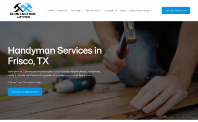cornerstonehandyworks.com screenshot