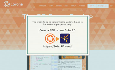 coronalabs.com screenshot