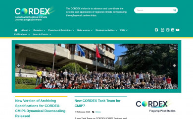 cordex.org screenshot
