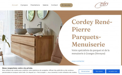 cordeyparquet.ch screenshot