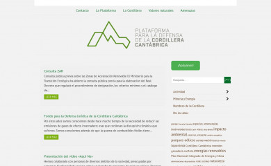 cordilleracantabrica.org screenshot